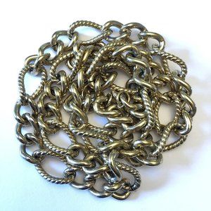 Vintage TRIFARI Chunky Figaro Chain Necklace‎ Gold-tone